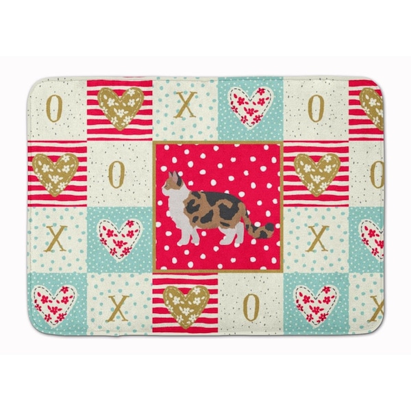 Carolines Treasures 19 x 27 in. Ragamuffin No.2 Cat Love Machine Washable Memory Foam Mat CK5685RUG - main
